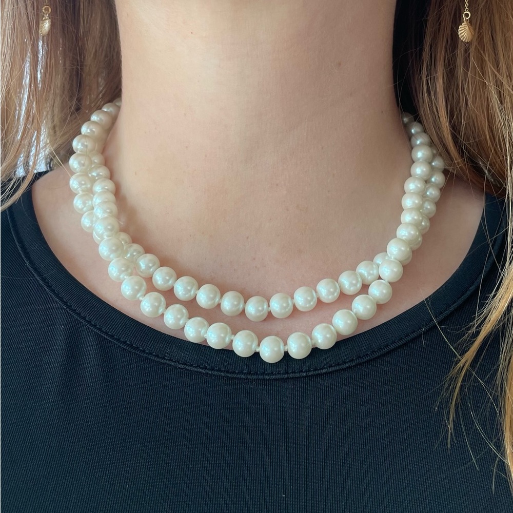 Double Pearl Necklace